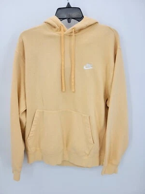 Nike Club Fleece Hoodie Mens Large Orange Swoosh Hooded Pullover Athleisure - Image 1 of 4