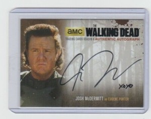 WALKING DEAD SEASON 4 JOSH MCDERMITT/EUGENE AUTOGRAPH CARD  BLACK/INSCRIPTION!!