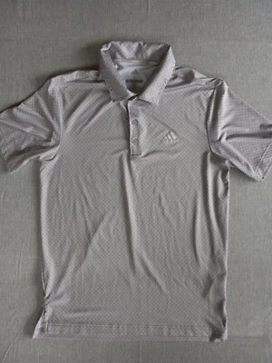 Polo Adidas Golf Hombre Pequeño Manga Corta Activo Elastizado Rendimiento Gráfico Gris Foto 1 de 4