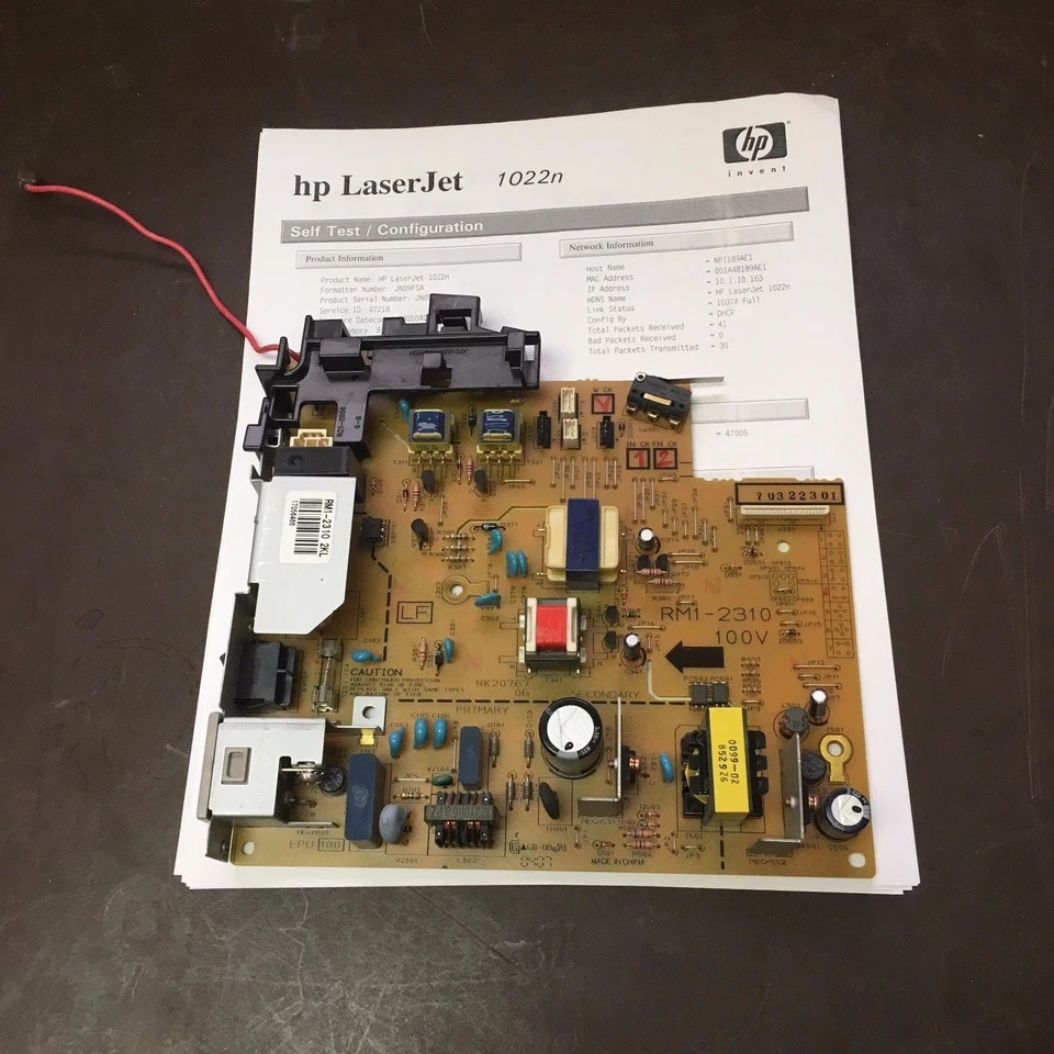 RM1-2310 HP Hewlett Packard CONJUNTO DE FUENTE DE ALIMENTACIÓN 110 127V LaserJet 1018 1022 1022n  Foto 1 de 1