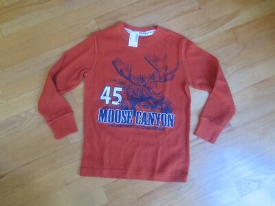 Boy TCP MOOSE CANYON SNOWBOARDING CHALLENGE ORANGE LONG SLEEVE SHIRT NWT 7 8 - Image 1 of 4