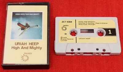 URIAH HEEP - UK CASSETTE TAPE - HIGH AND MIGHTY - FIRST ISSUE WITH PAPER LABELS - Image 1 of 4