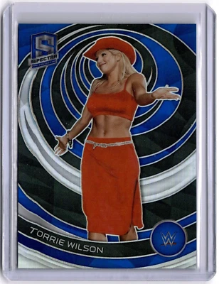 Torrie Wilson 2023 Panini Chronicles Spectra WWE Blue #394 WWE Legends #80/99 - Image 1 of 2