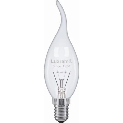 Luxram 25W 240V SES E14 Clear Flame Bent Tip Candelux - Image 1 of 2