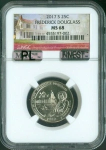 2017-S Frederick Douglas Quarter NGC MS68 MAC PL FINEST Quality - Bild 1 von 2
