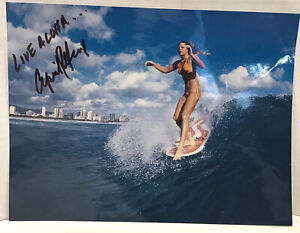 Photo Autographe Pro Surfer Hawaii Aloha signé 8x10 avril