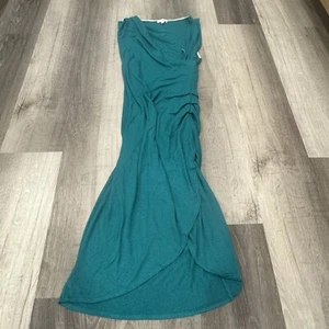 Aritzia Wilfred Free Isadora Dress Womens Medium Faux Wrap Bodycon Green Party - Picture 1 of 9