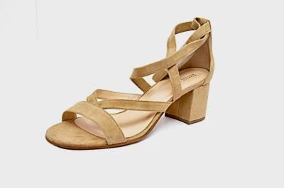 BARNEYS NY Gamuza Natural 'VIRGINIA' 2.5" Tacón Corbata al Tobillo Tacones con Tiras Nuevo con Etiquetas EU42 Foto 1 de 4