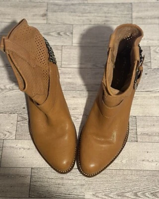 Brown Boots BCBG  Generation Women’s Size 7.5 US Slip-on Buckle Ankle Boots. - Image 1 of 4