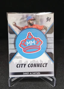 SANDY ALCANTARA 2023 TOPPS SERIES 1 TEAM CITY CONNECT CAP PATCH CARD #CC-SA - Picture 1 of 2