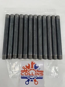 SPP 1/2" x 8" Threaded Both Ends Schedule 40 Black Carbon Steel Pipe Lot of 12 - Picture 1 of 4