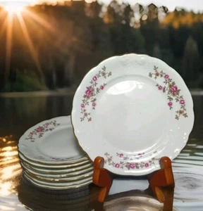 Juego de 8 platos de postre Montgomery Ward Style House Fine China Tea Rose de 6,5" - Imagen 1 de 7