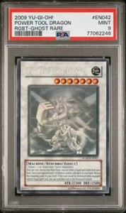 Yugioh Power Tool Dragon RGBT-Ghost Rare #EN042 - PSA 9 - Picture 1 of 2