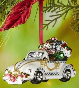 MACKENZIE CHILDS Glass Ornament - WEDDING DAY - Picture 1 of 3