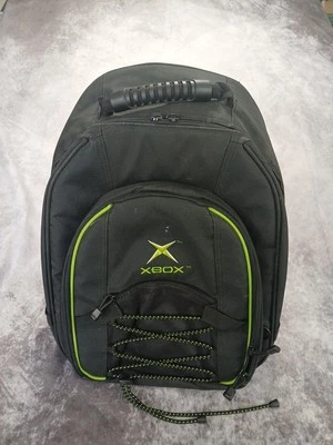 Original Microsoft Xbox Padded Videogame Console Travel Backpack Bag Black  - Image 1 of 4