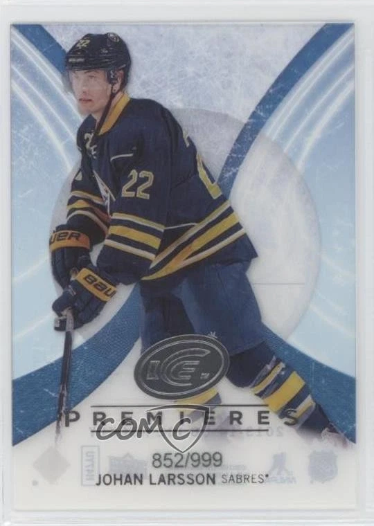 2013-14 Upper Deck Black Diamond Ice Premieres /999 Johan Larsson #53 Rookie RC - Image 1 of 2