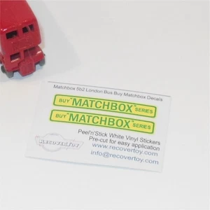 Juego de pegatinas Matchbox Lesney 5b2 London Bus Buy Matchbox - Imagen 1 de 3