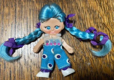 Винтажная идеальная кукла 1969 Flatsy лот из 5 блондинок Munch Time коричневый оранжевый синий 2 1/2 дюйма - Изображение 1 из 4