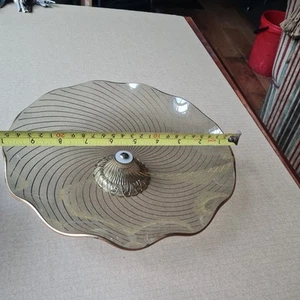 vintage mid century Glass cake stand James Clarke - Picture 1 of 3