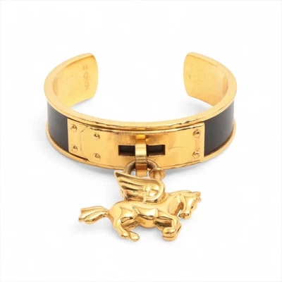Brazalete Brazalete Hermès Kelly GP y Cuero Dorado×Negro Pegaso Foto 1 de 4