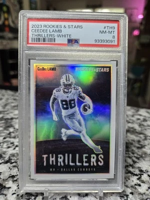 2023 Rookies And Stars Ceedee Lamb Thrillers White Color Match /149 PSA 8 - Image 1 of 4
