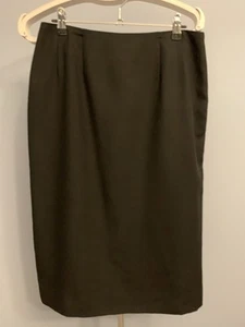 Vintage Fletcher Jones Black Straight Pencil Skirt Size 10 - Picture 1 of 13