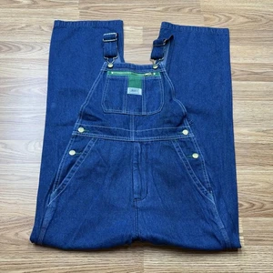 Liberty Bib Overalls Youth 16 Regular Denim Adjustable Straps Green Trim New - Picture 1 of 10