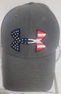 Under Armour Red White Blue Embroidered Adult Baseball Cap Hat Sz L/XL Polyester - Picture 1 of 6