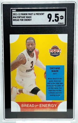 Dwyane Wade Troquelado SGC 9.5 2011-12 Pasado y Presente Pan para Energía #44 HOF Heat Foto 1 de 2