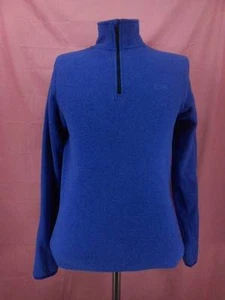 Plush Women's Petite Small PS Champion Blue Long Sleeve 1/4 Zip Fleece Pullover - Picture 1 of 4
