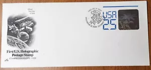 1989 US FDC COVER WASHINGTON, DC FIRST HOLOGRAPHIC STAMP SPACE - Picture 1 of 11