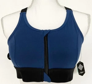 LuLaRoe Consistent Sports Bra - Medium - Blue & Black - Rise Workout #4328 - Picture 1 of 4
