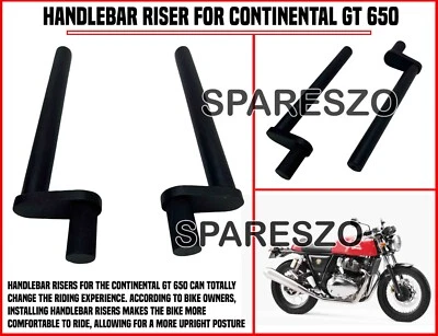 "ELEVADOR DE MANILLAR, NEGRO" APTO PARA ROYAL ENFIELD CONTINENTAL GT 650 Foto 1 de 4