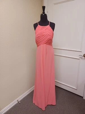 Bill Levkoff dama de honra, social, formal, vestidos de formatura, tamanho 0 e 20, cor coral - Imagem 1 de 4