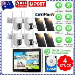 Solar Security Camera Outdoor 4PCS 4MP Wireless Battery Camera System 10CH NVR - Picture 1 of 9