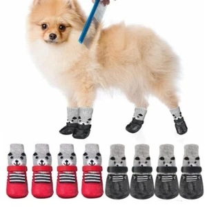 4PCS Waterproof Non-Slip Pet Dog Shoes Puppy Rain Snow Walk Boots Socks - Picture 1 of 13
