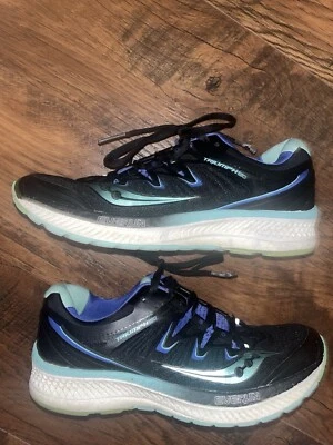 Zapatillas deportivas Saucony Triumph Iso 4 para mujer talla 7 negras verdes Foto 1 de 4