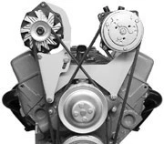 ALAN GROVE SBC CHEVY SWP. TOP MT. ALT. / AC BRACKET HOT ROD/STREETROD 200L/100R - Image 1 of 2