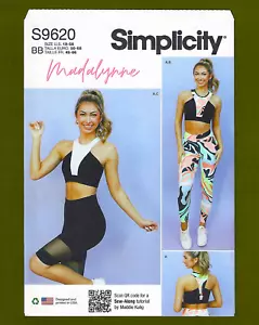 Womens Sports Bra & Leggings Sewing Pattern (Plus Sizes 1X-5X) Simplicity 9620 - Picture 1 of 6