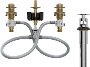 💲 Moen 9000 M-PACT Widespread Faucet Rough-In Valve w/ Drain Assembly, 1/2" IPS - Picture 1 of 10