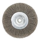 3In Flat Crimped Stainless Steel Wire Wheel Brush For Angle-Grinder 0.52in Bore