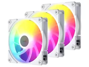 SAMA UF1203W ARGB 3-in-1 120mm Fan Kit White - Picture 1 of 6