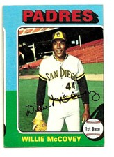 Willie McCovey 1975 Topps #450 EX/MT Miscut San Diego Padres HOF Baseball Card