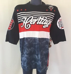 Heritage Jersey T-Shirt Herren LARGE rot weiß & blau - Celebrate July 4th Patriotic - Bild 1 von 12