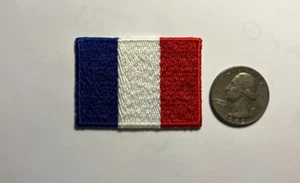 Parche de bandera francesa parche de bandera francesa parche de bandera de Francia hierro o costura en parche de 2 - Imagen 1 de 4