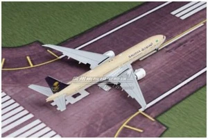 1:400 JC Wings Saudi BOEING 777-300ER Passenger Airplane Flap Down Diecast Model - Picture 1 of 10