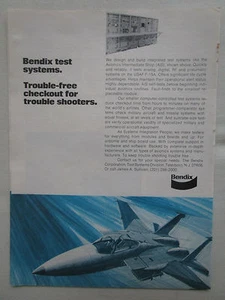 11/1975 PUB BENDIX TEST SYSTEMS USAF MCDONNELL F-15 EAGLE AIS ORIGINAL AD - Foto 1 di 1