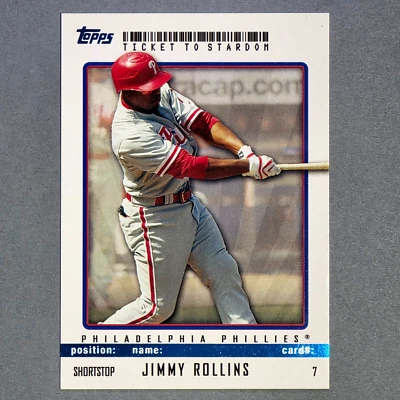 2009 Topps Ticket to Stardom #7 - Blue SP #d/99 Jimmy Rollins - Phillies - Image 1 of 2