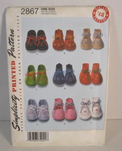 Simplicity Vintage '48 Pattern Retro Baby Booties 3 Styles, One Size #2867 Uncut - Picture 1 of 2