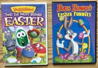 2 -Easter DVD'S: Veggie Tales Twas the Night Before Easter & Bug's Bunny Funnies - Image 1 of 3